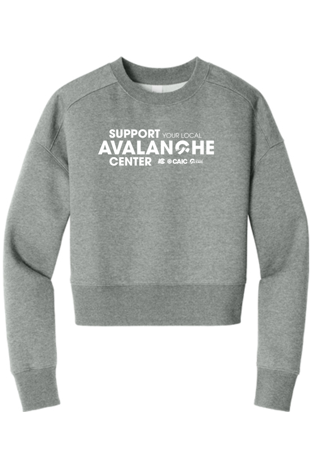 Support Your Local Avalanche Center - Women's Cropped Crew